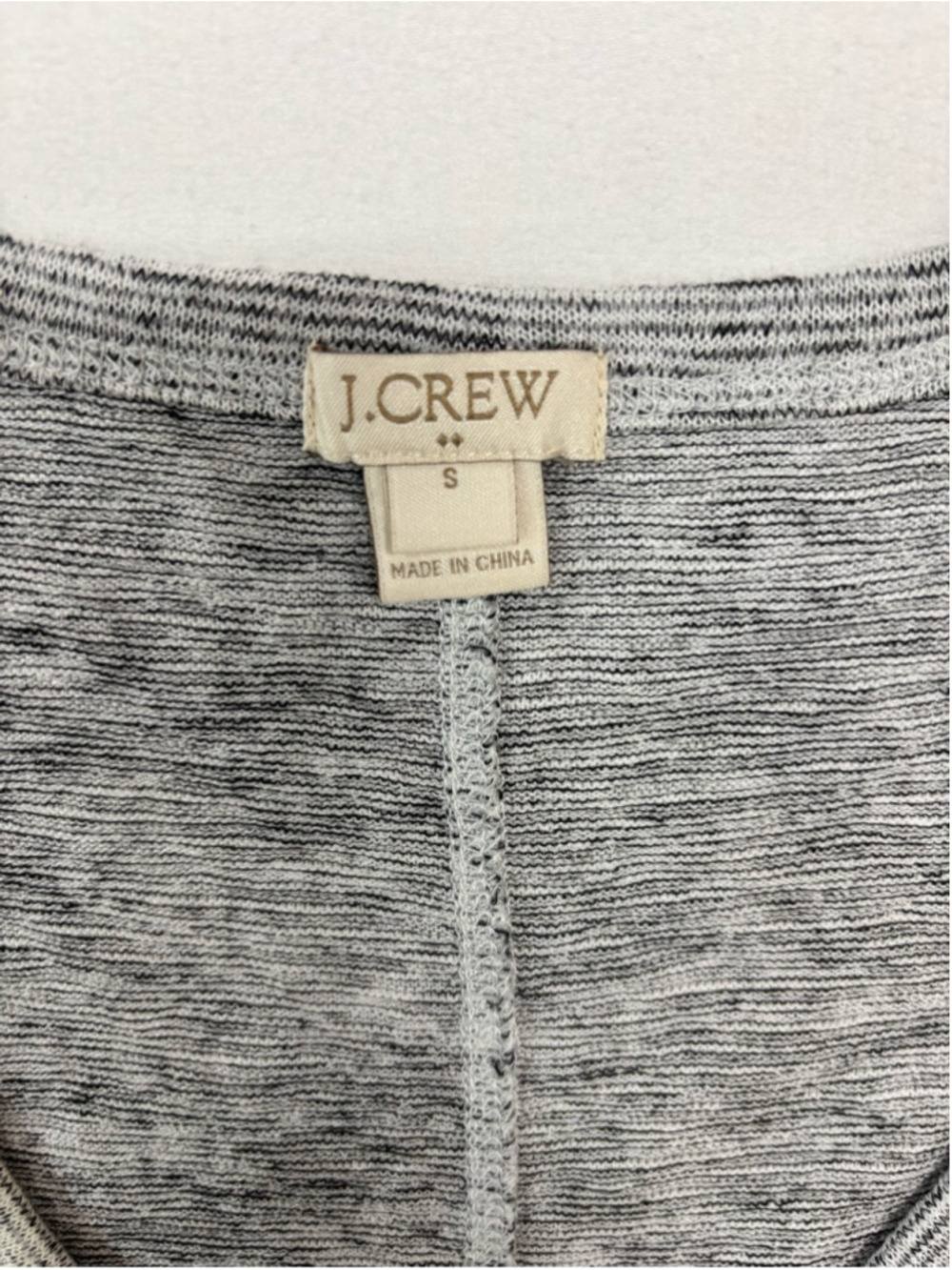 J. Crew Gray Sleeveless tank dress scoop neck micro stripe 372 stretch casual - Picture 4 of 7
